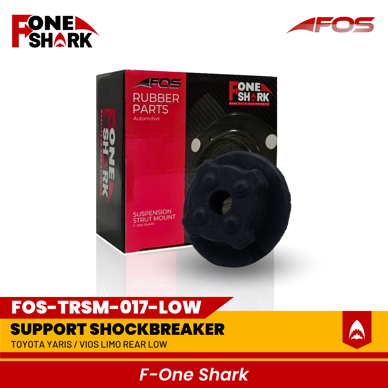 F-one shark FOS bottom rear support rubber premium Toyota Yaris/vios limo/Raize/Rocky Original Original Harga 55,000 rupiah*Gratis Ongkir