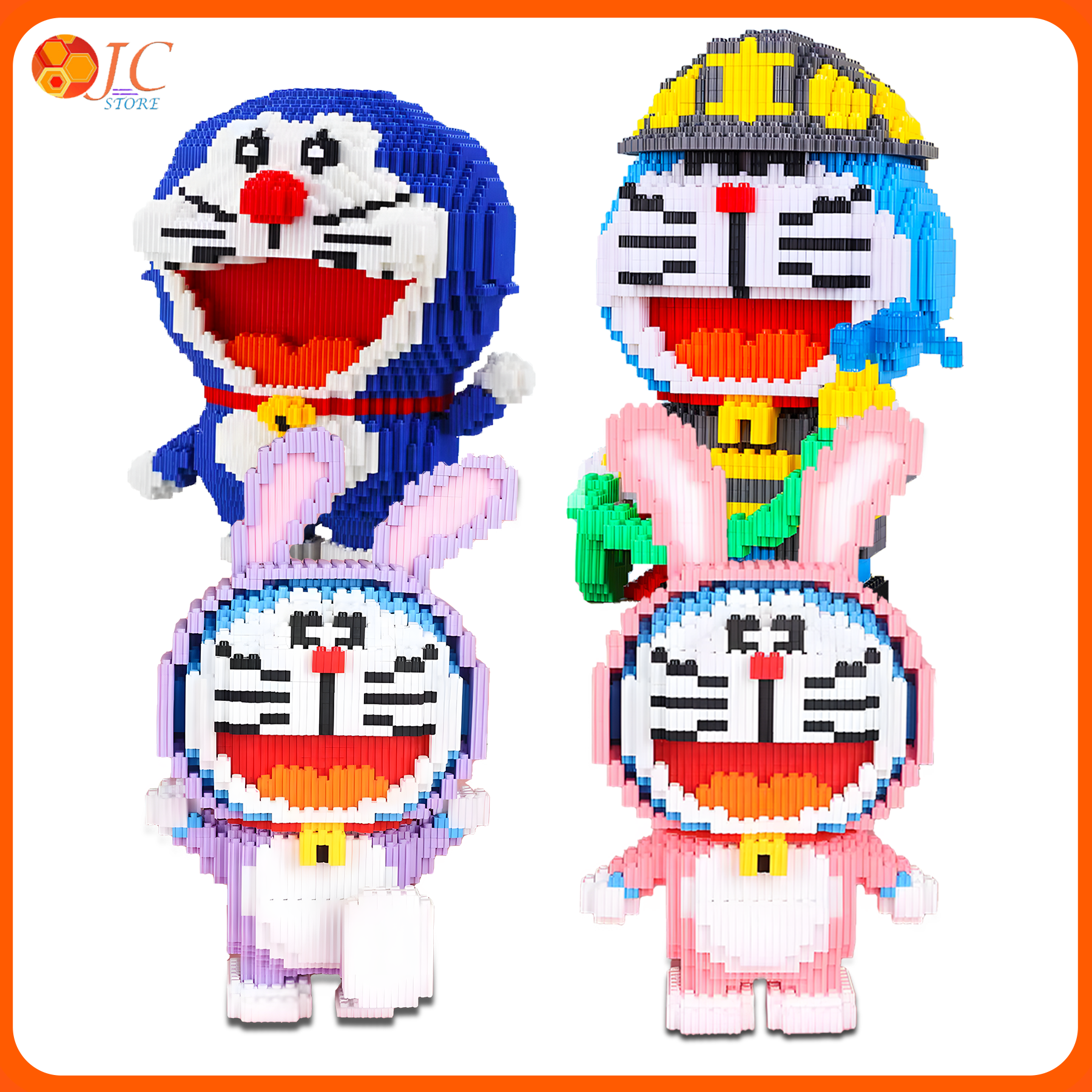 JC Nano Block Doraemon Big Mainan Anak Balok Susun Puzzle Bricks Education Toys Hadiah Koleksi 3D
