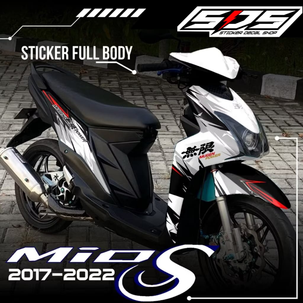 (COD) decal sticker Mio S 125 full body-stiker skotlet variation Mio s Desain racing Gambar Mugen Harga 121,125 rupiah*Gratis Ongkir
