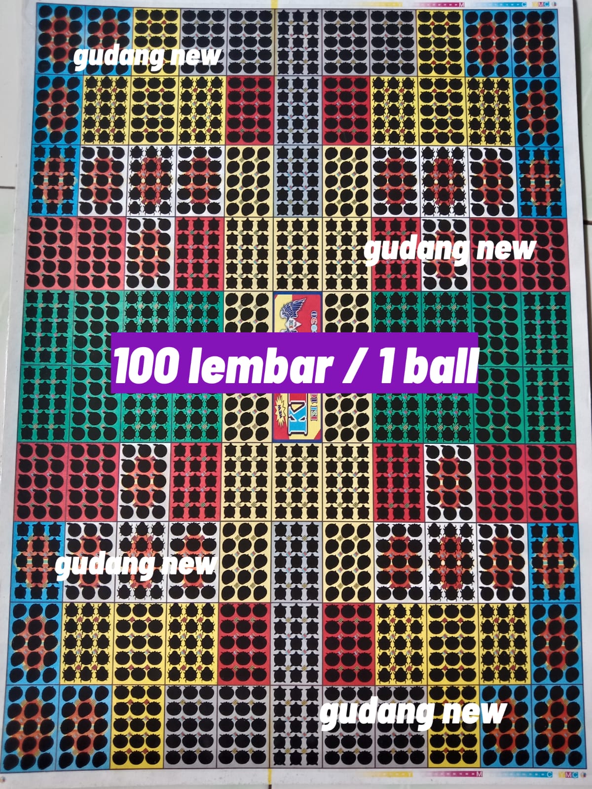 mainan gosokan taktik motif campur titik 15 / isi 100 lembar (satu ball) Harga  144,000 rupiah*Gratis Ongkir