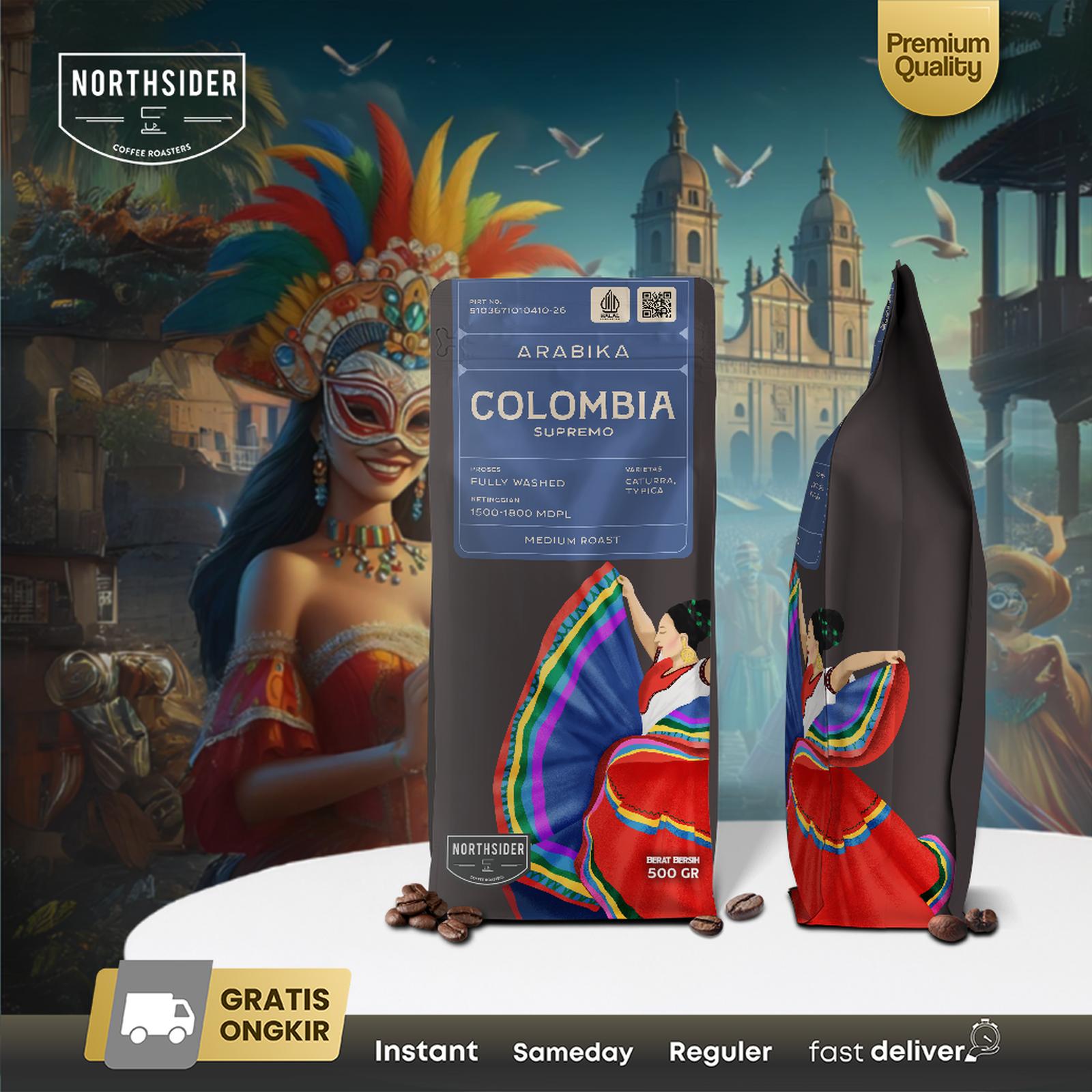 Northsider arabica coffee Colombia supremo fully-washed coffee