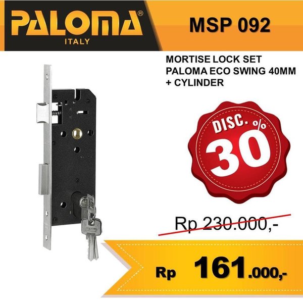 Flash Sale Body Kunci PALOMA MSP 092 SET PALOMA STANDARD SWING 40MM CYLINDER STAINLESS Berkualitas Flash Sale Body Kunci PALOMA MSP 092 SET PALOMA STANDARD SWING 40MM CYLINDER STAINLESS Berkualitas