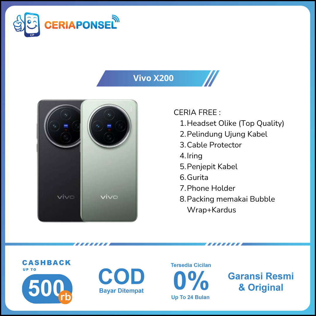 Vivo X200 12/256 GB | Mediatek Dimensity 9400 (3 nm) | AMOLED | 5800 mAh 90w IP69 | Garansi Resmi Vivo Indonesia 1 Tahun Giá 11,903,000 Đồng*Miễn phí vận chuyển