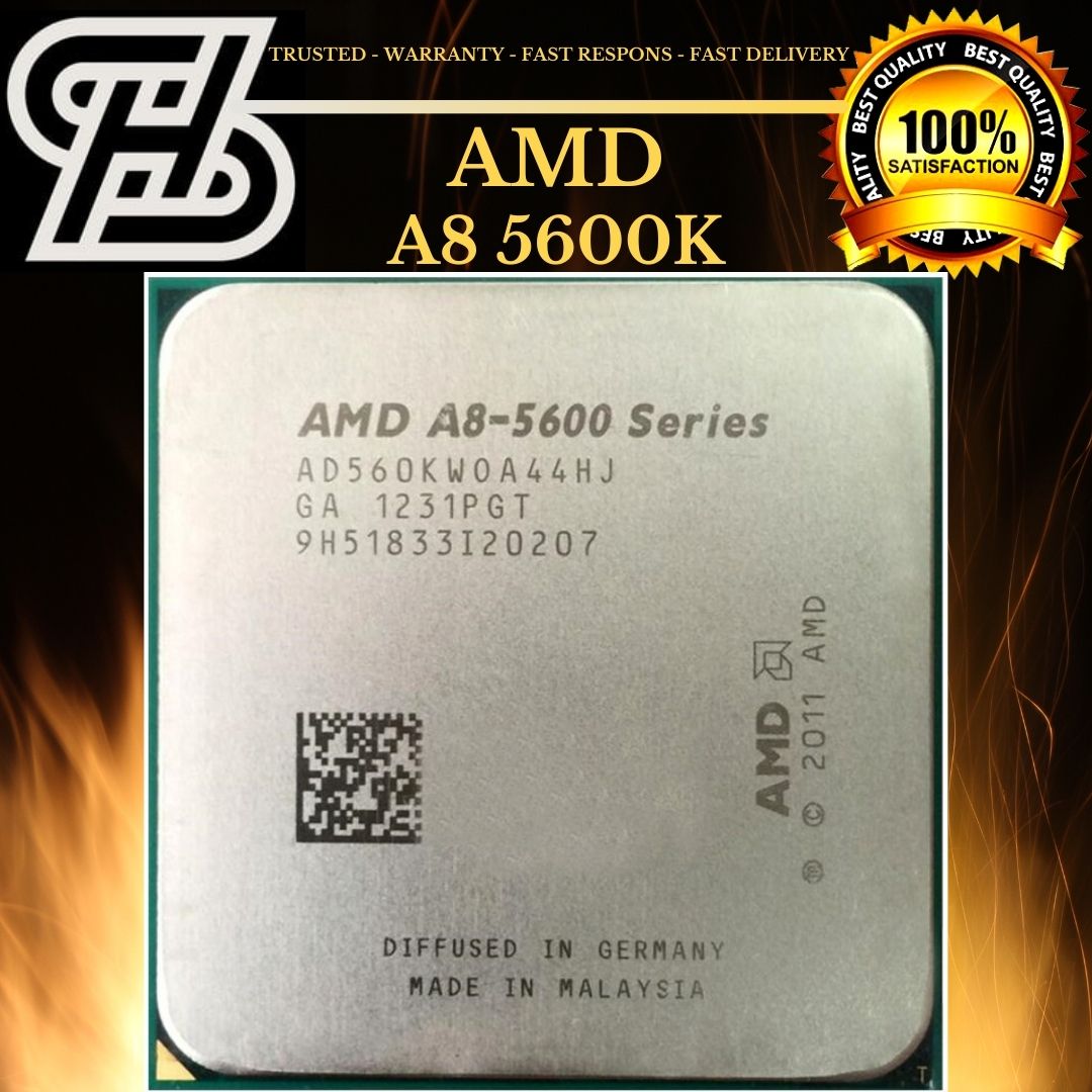 AMD A8 5600K 3.6GHz up to 3.9GHz Socket FM2 GPU Radeon HD 7560D 4Cores  4Threads TDP 100W. Processor Komputer PC/Desktop Lazada Indonesia