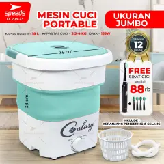 SPEEDS Mesin Cuci Mini Poratable Lipat Minimalis Washing Machine Watt Kecil Hemat Ruang 206-23
