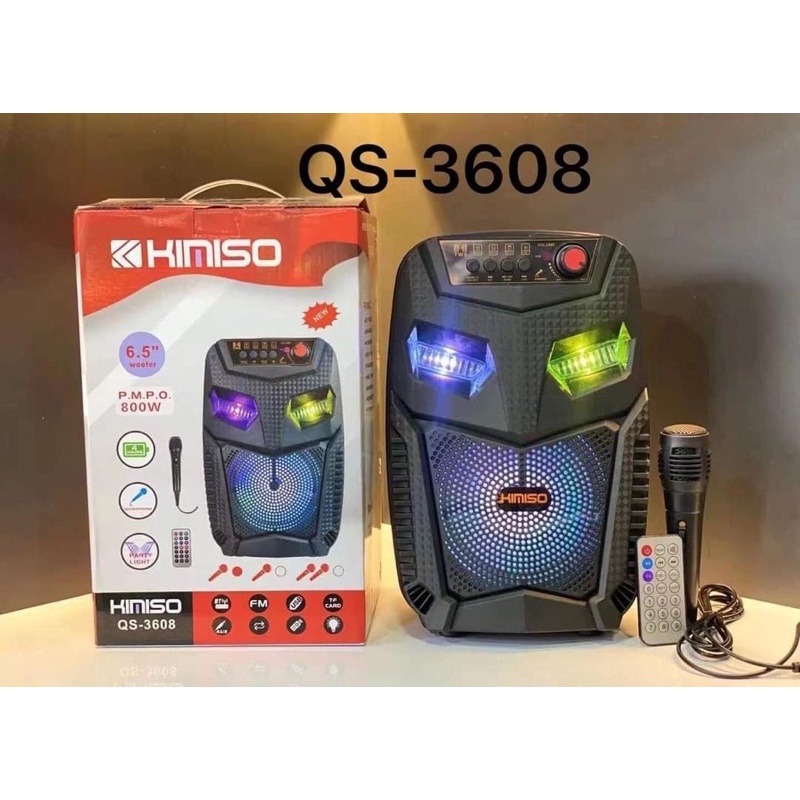 Kimiso Qs 3608+ Portable Bluetooth Karaoke Speaker Free Mic // Mitti Cell Harga 105,000 rupiah*Gratis Ongkir