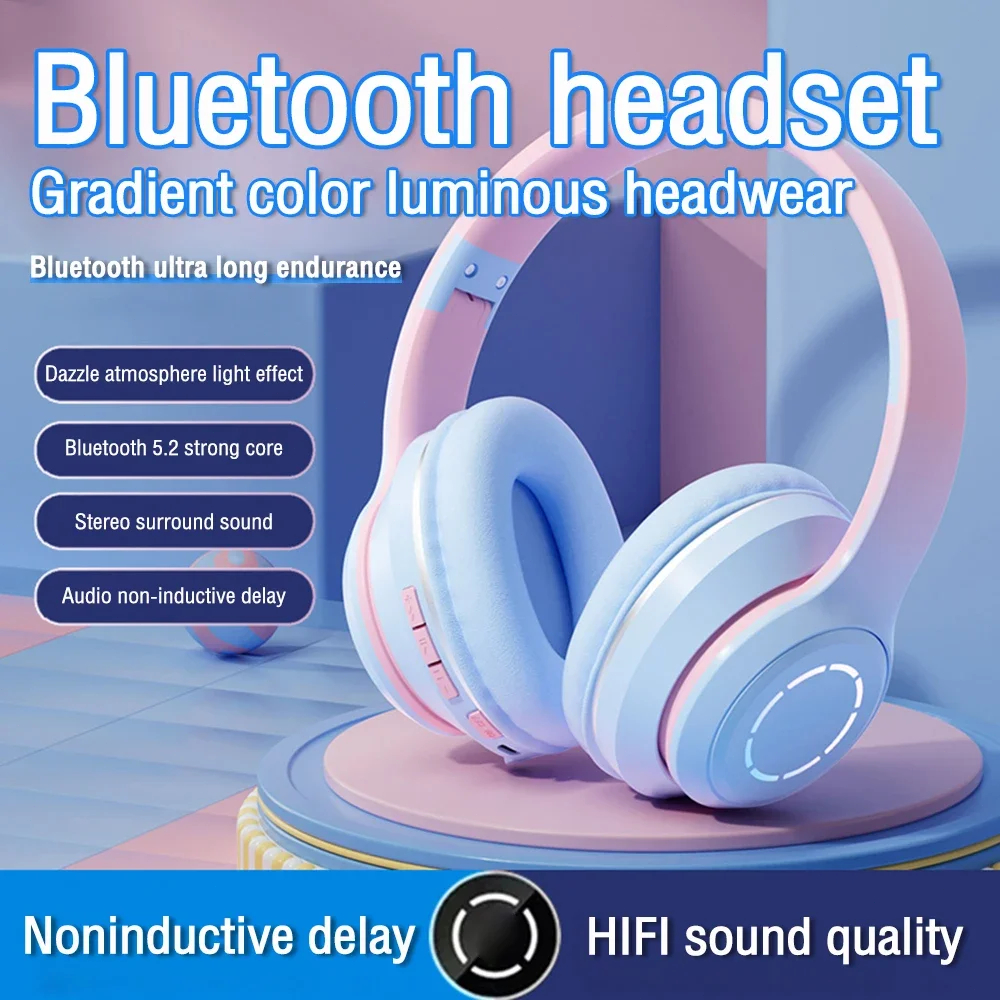 V5 Pro Wireless Headphone Bluetooth 5.1 Headset Stereo Hifi Bass HD Sound Music with Mic Stereo Surrou…