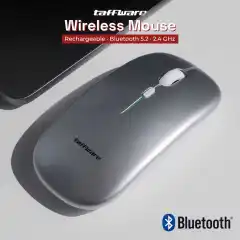 COD BEST SELLER Taffware Silent Mouse Rechargeable Dual Mode Bluetooth 5.2 dan 2.4GHz /  mouse laptop wireless bluetooth gaming / mouse wireless gaming laptop murah meriah charging slim komputer pc unik / mouse bluetooth wireless laptop charger gaming