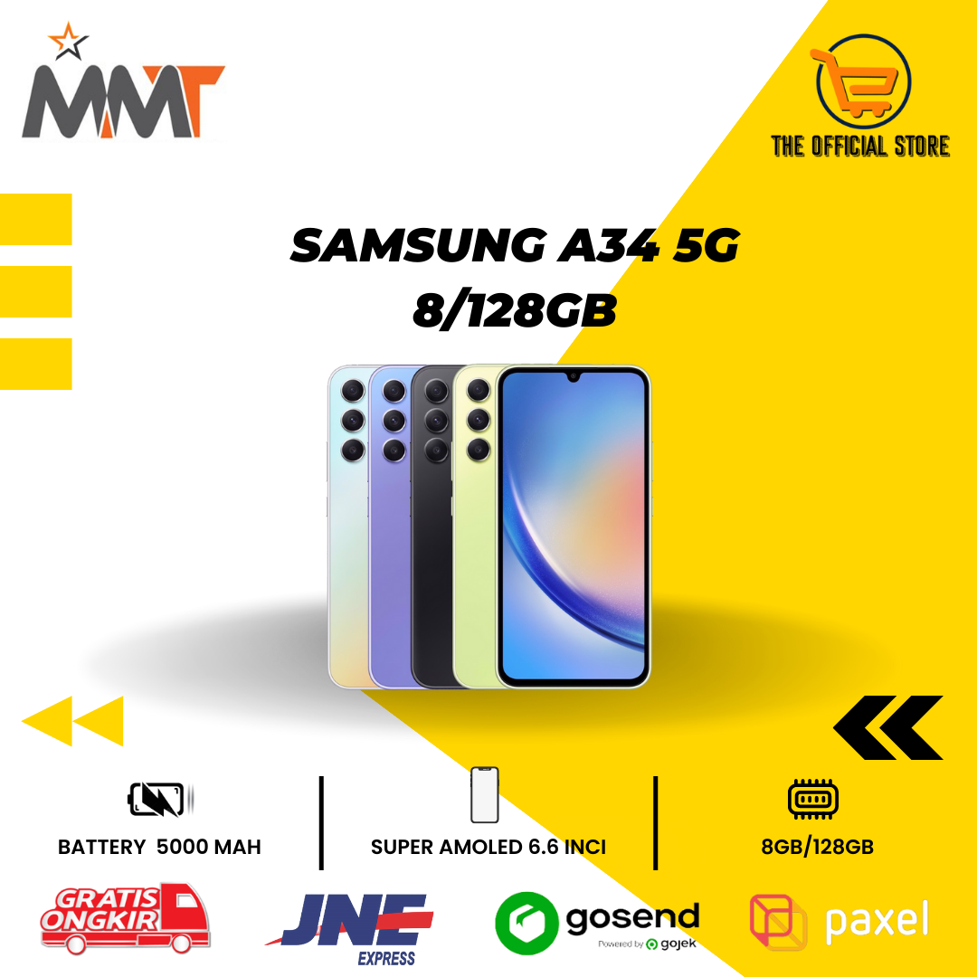 Samsung A34 5G RAM 8GB ROM 128GB official warranty Harga 2,200,000 rupiah*Gratis Ongkir