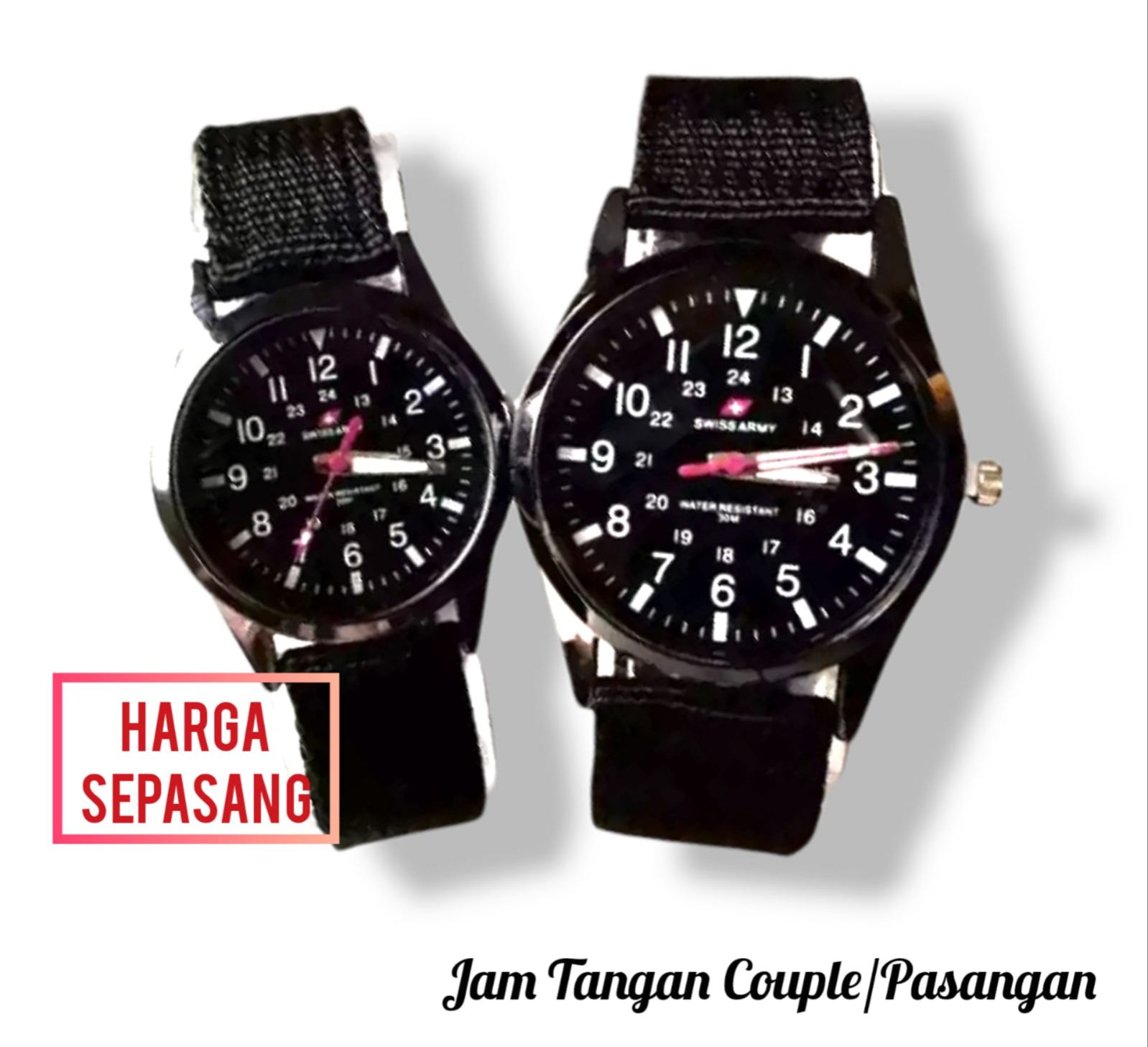 Couple Watch S-A Strap Canvas - Already a pair (Ship from Jakarta) - Lover Couple Watch - Amazing by G…