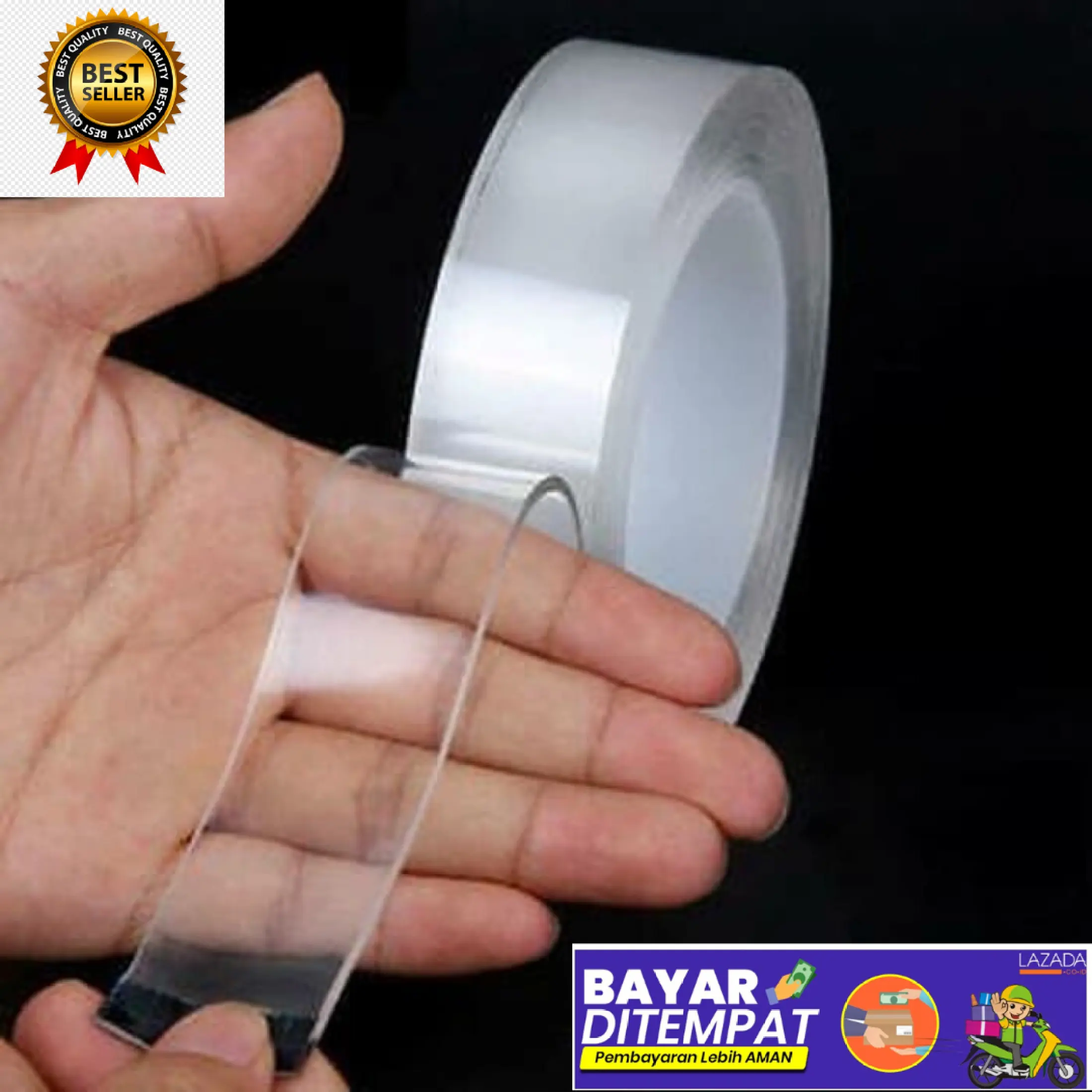 Nano Magic Tape Selotip Pengganti Paku Isolasi Bening Serbaguna Perekat 2 Sisi 1mm 1m Lazada Indonesia
