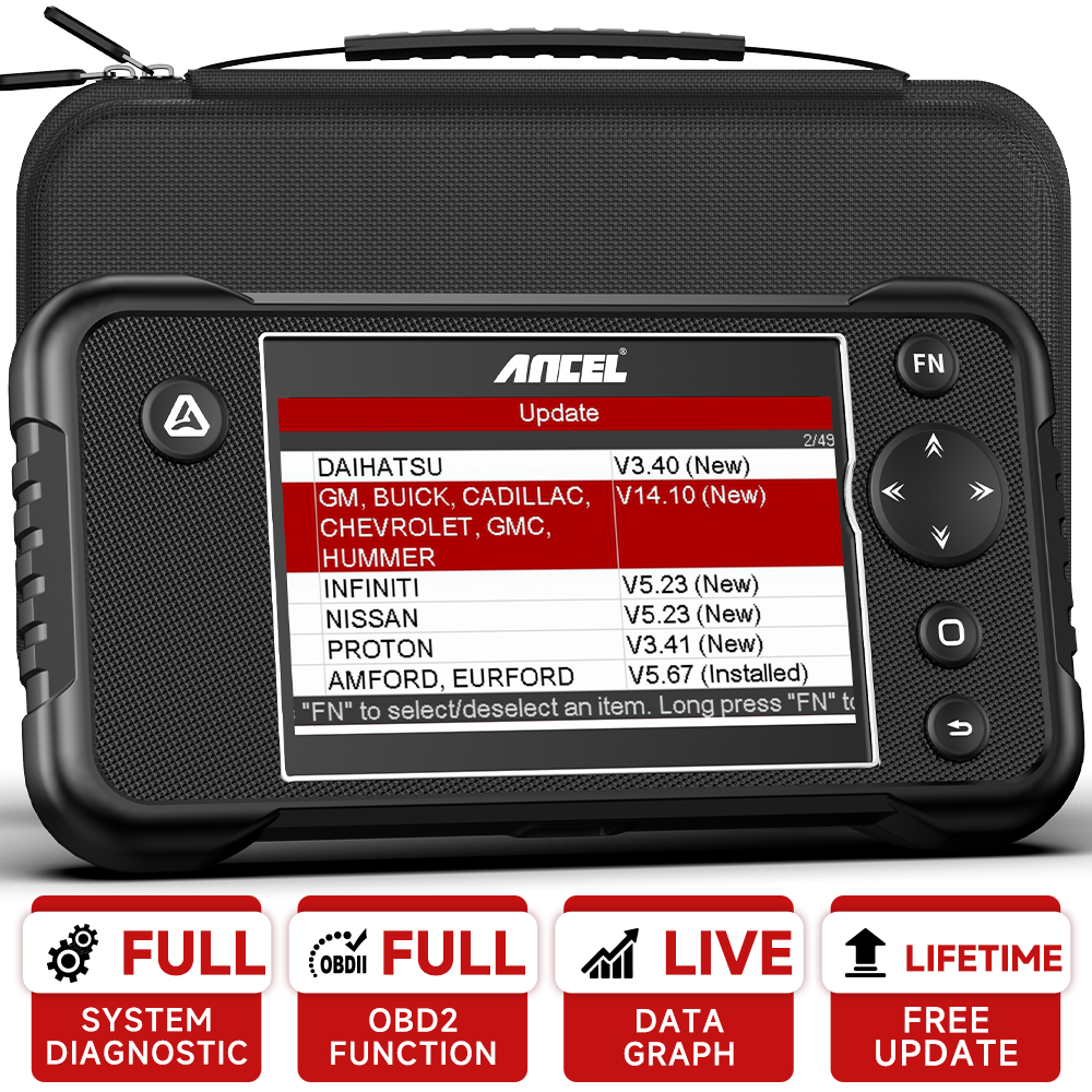 ANCEL FX3300 Elite OBD2 Scanner Full System Car Diagnostic Tool Check Engine EVAP System Test Automotive Code Readers & Scan Tools Live Data View Auto-VIN Scanner For All Universal Cars Lifetime Free Update Harga 2,112,000 Ringgit*Penghantaran Percuma