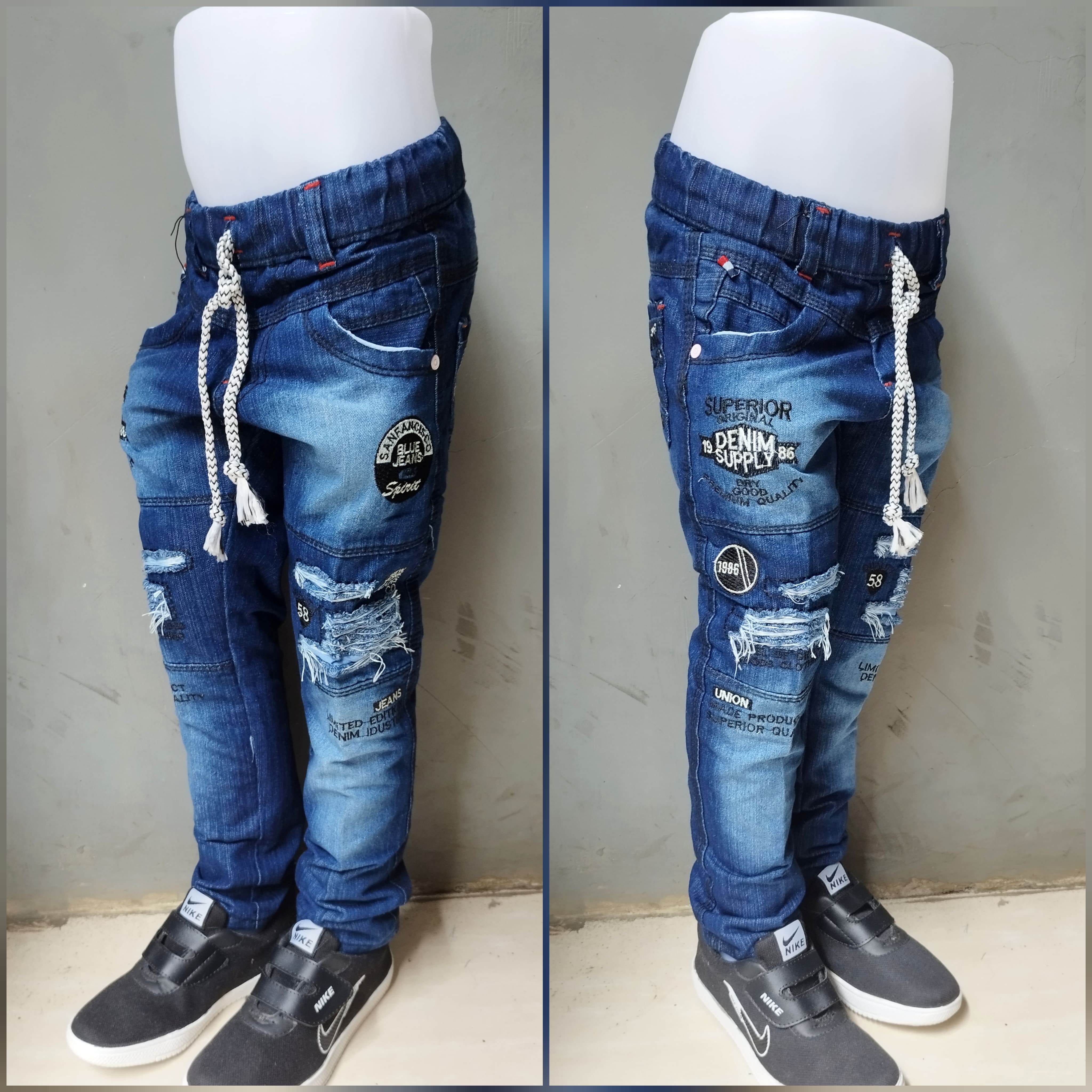 Celana panjang jeans anak laki laki usia 12 tahun/celana - Main Image