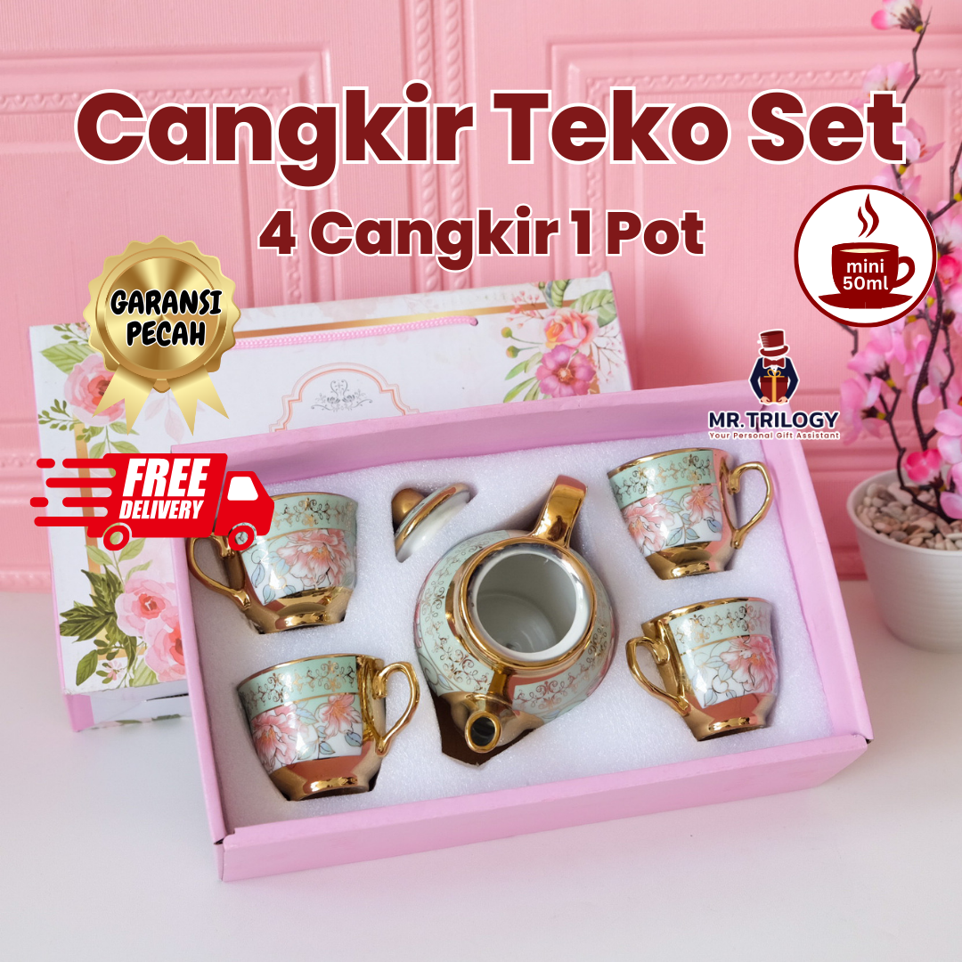 Teapot teapot cup set 4in1 hampers glass tea coffee pot European style