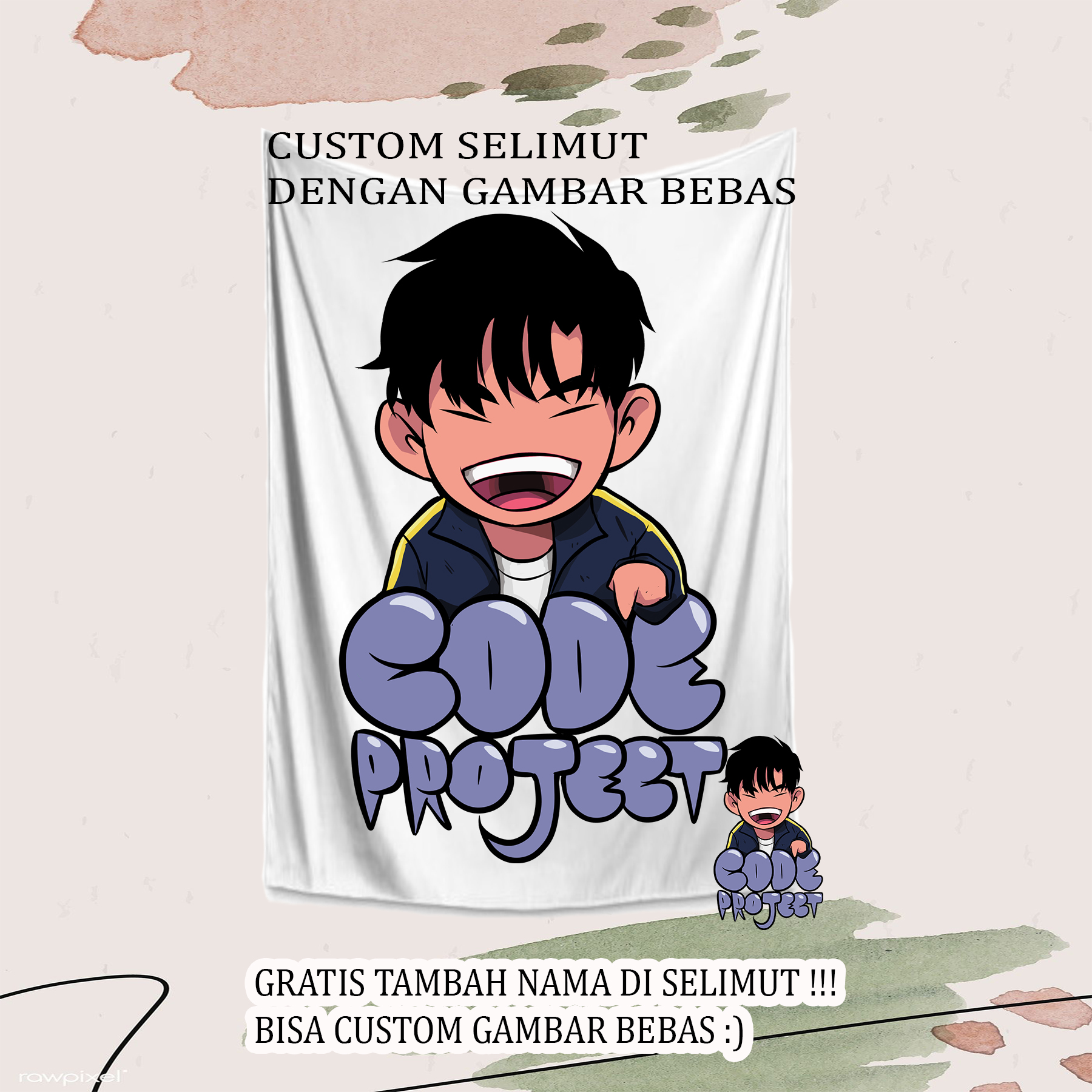 CUSTOM SELIMUT - kado wisuda - kado ulang tahun - kado pernikahan - custom selimut - hadiah custom - c…