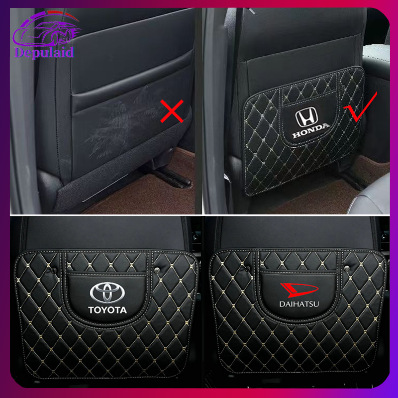 PU Leather Alas Tendangan Kursi Mobil Pelindung Belakang Kursi Mobil Toyota Bantalan Kursi Mobil Harga 51,999 rupiah*Gratis Ongkir