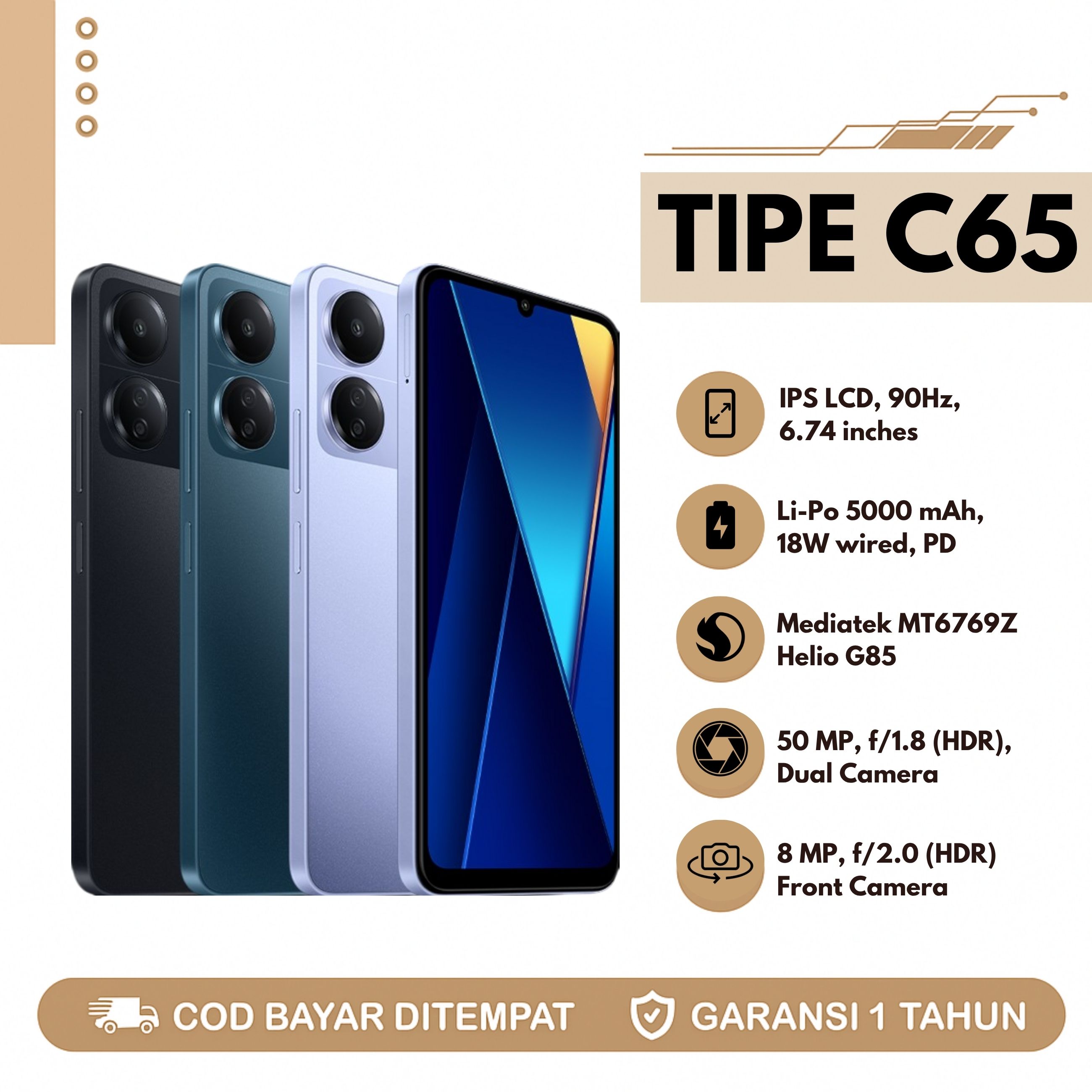HP C65 RAM 8/256GB seconds like a new 100% guaranteed and trusted 12 months warranty is guaranteed reliable!! FLASHSALE!!! Harga  999,000 Ringgit*Penghantaran Percuma