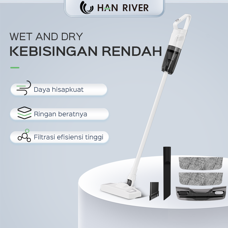 HAN RIVER/Vacuum Cleaner /5 IN1 Penyedot Debu dan Pel/Anpa Kabel Genggam /Multifungsi Vacuum Cleaner - Merek Han River Harga 195,000 rupiah*Gratis Ongkir