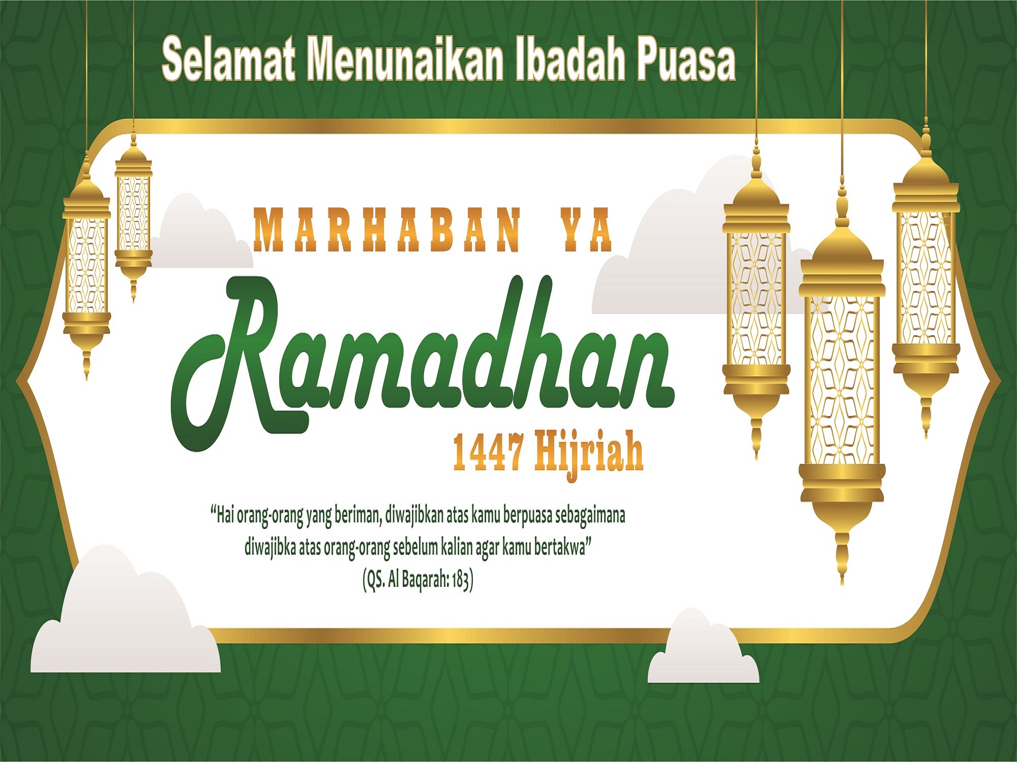 Banner / Marhaban Ya Ramadhan 1447 H Year 2026 Banner