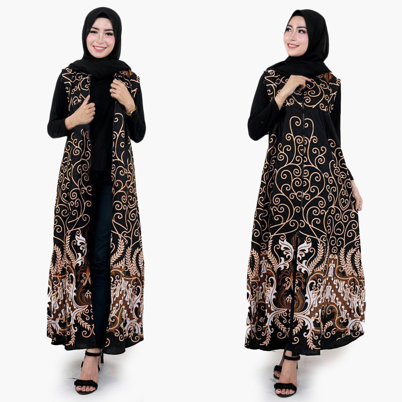 Jual Long Cardigan Wanita Batik Terbaru 