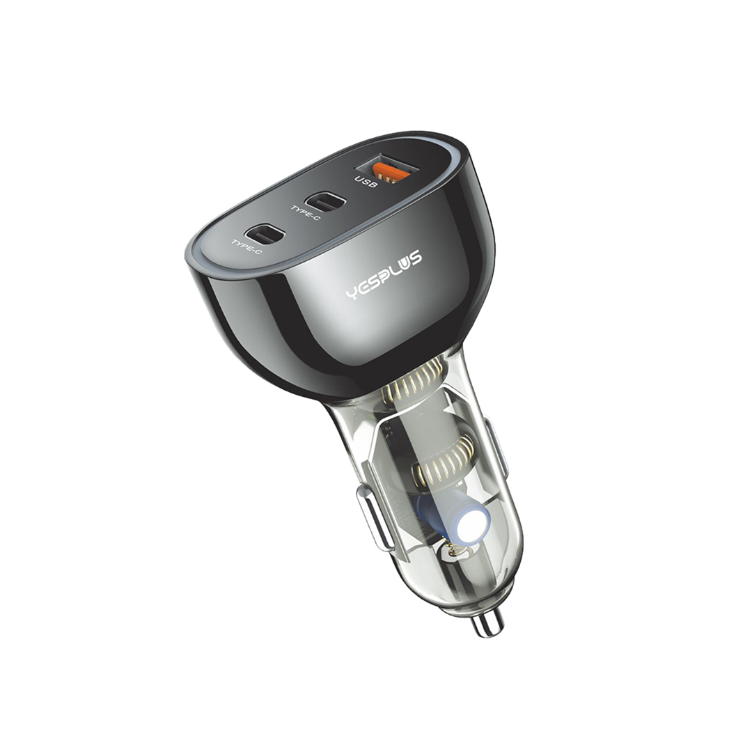 YESPLUS PD CHARGER MOBIL USB PORT + TYPE C 3.0A FAST CHARGING YS-1209 Harga 99,000 rupiah*Gratis Ongkir