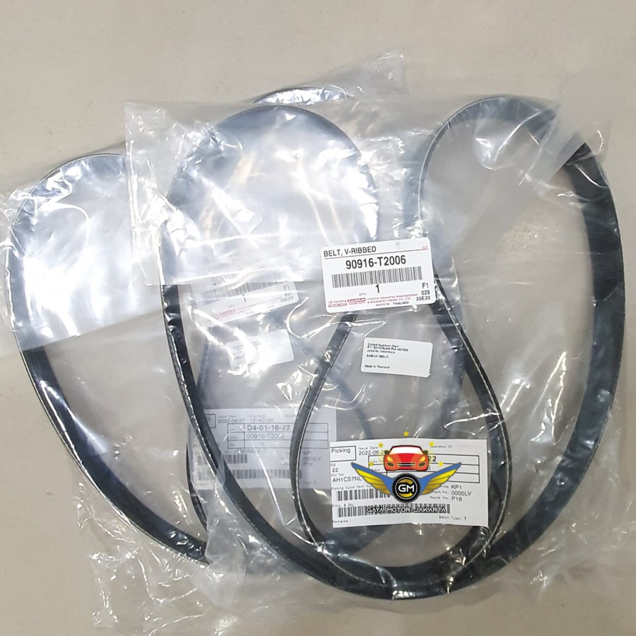 Tali Kipas Fanbelt V-Belt Toyota Innova Diesel Original 90916-T2006 Harga 950,000 rupiah*Gratis Ongkir
