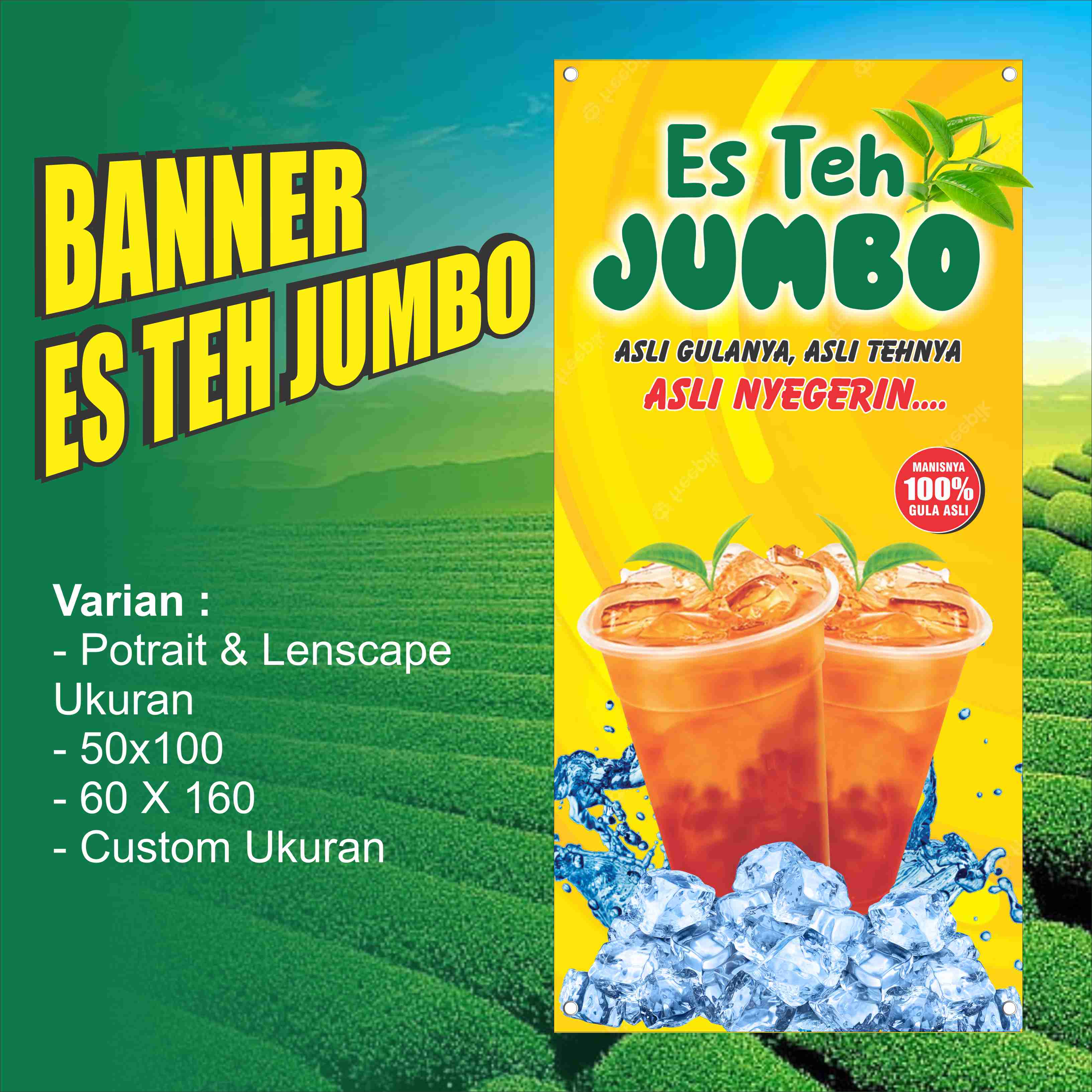 Jual Banner Es Teh Solo Jumbo Terbaru - Jun 2024 | Lazada.co.id