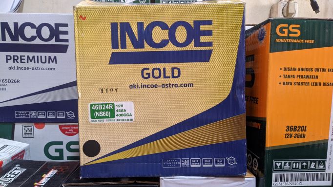AKI MOBIL INCOE GOLD AKI INCOE ASTRA ORIGINAL AKI BASAH AKI 12 VOLT 45 AMPERE TYPE NS60 AKI MOBIL Toyota Avanza Grand New Avanza Avanza Veloz Grand New Veloz Rush Daihatsu Xenia Grand New Xenia Terios Gran Max Suzuki APV Suzuki Swift Mitsubishi MAVEN Harga 925,000 rupiah*Gratis Ongkir