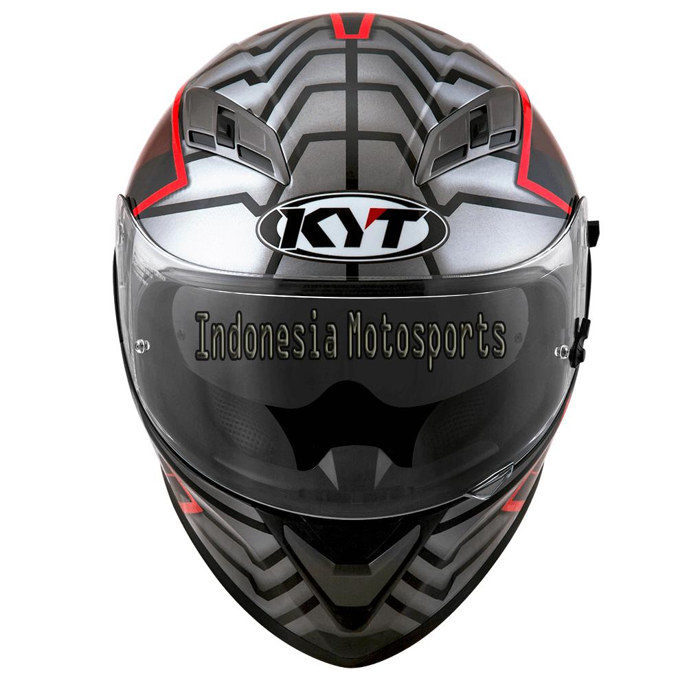 Helm KYT Falcon Armour Black/Red Fluo Lazada Indonesia - Main Image