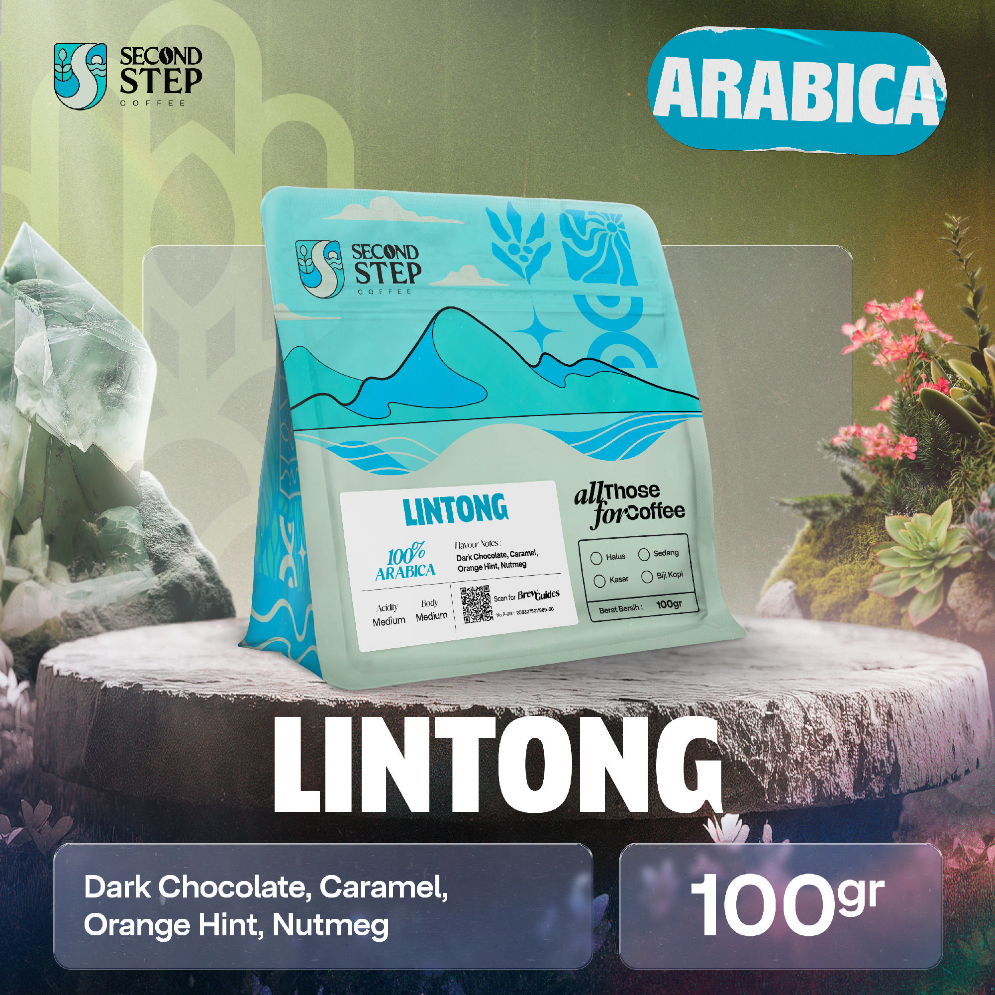Arabica Coffee Lintong Sumatra Arabica Coffee Roast Beans 100Gr Ground Beans