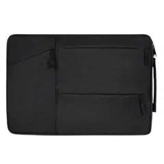Hamlin Hugo Tas Laptop Sleeve Case Unisex Hand Bag Waterproof Shockproof Material Nylon Flanel ORIGINAL - Black