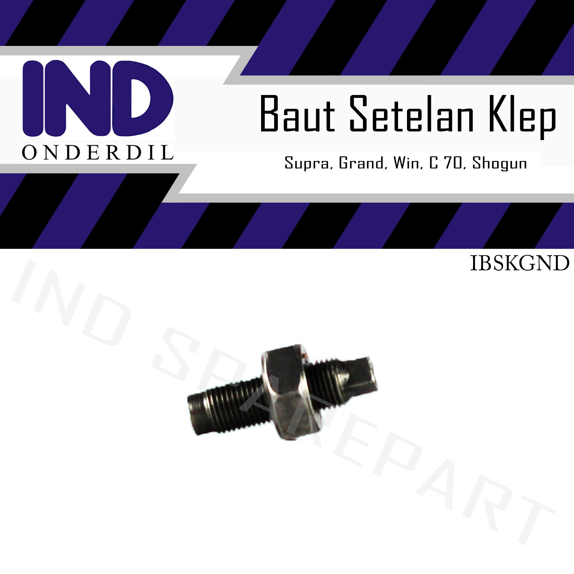 Baut Setelan Klep Supra/Grand/Win/C-70/Shogun Harga 3,670 rupiah*Gratis Ongkir