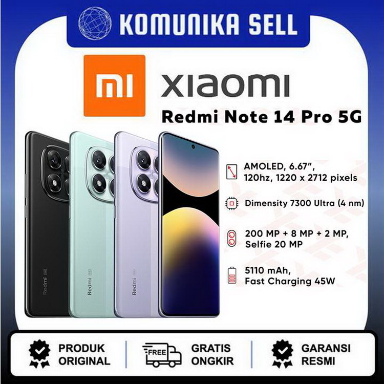 Xiaomi Redmi Note 14 Pro 5G - 12GB/512GB Harga  4,575,000 Ringgit*Penghantaran Percuma