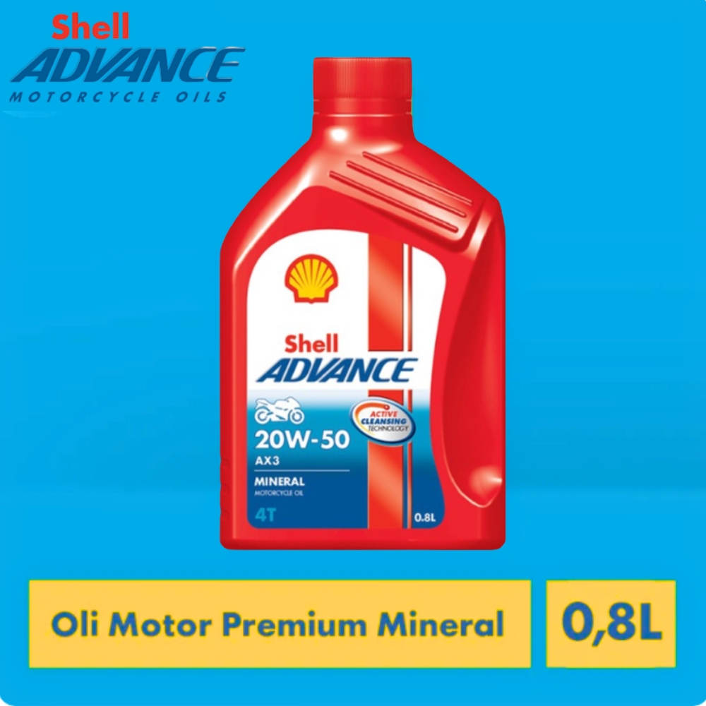 4T AX3 20w50 800ml 100% original oil Shell lubricant for supra X/Jupiter MX/Satria Revo/Vega R Harga 51,300 rupiah*Gratis Ongkir