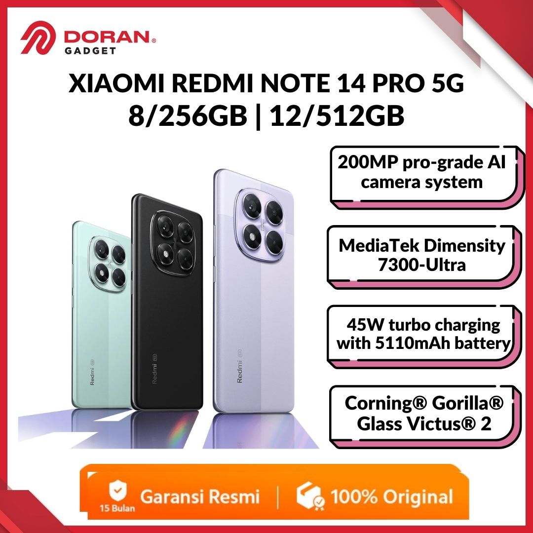 Xiaomi Redmi Note 14 Pro 5G Redmi Note 14 Pro 5g Kamera AI 200 MP Ketahanan Juara - Garansi Resmi Harga  3,950,000 Ringgit*Penghantaran Percuma