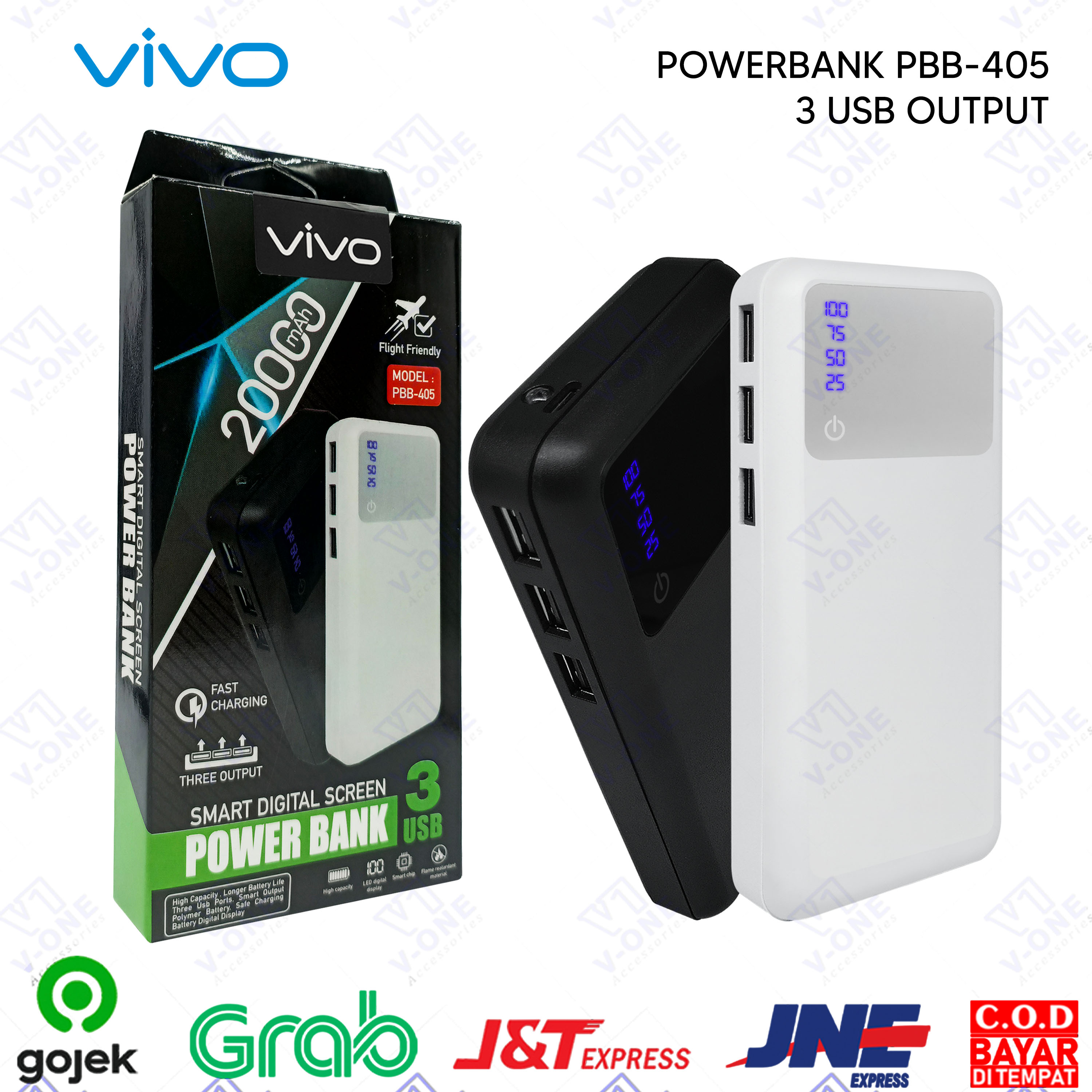 PB Powerbank Power Bank Vivo Kapasitas 20000 Mah PBB 405