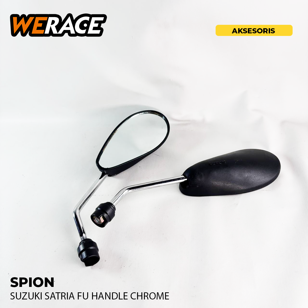 Satria Fu Rearview Mirror with Chrome Stem, Pair of Right and Left, Drat 12 Satria Suzuki, Old Model Harga 18,500 rupiah*Gratis Ongkir
