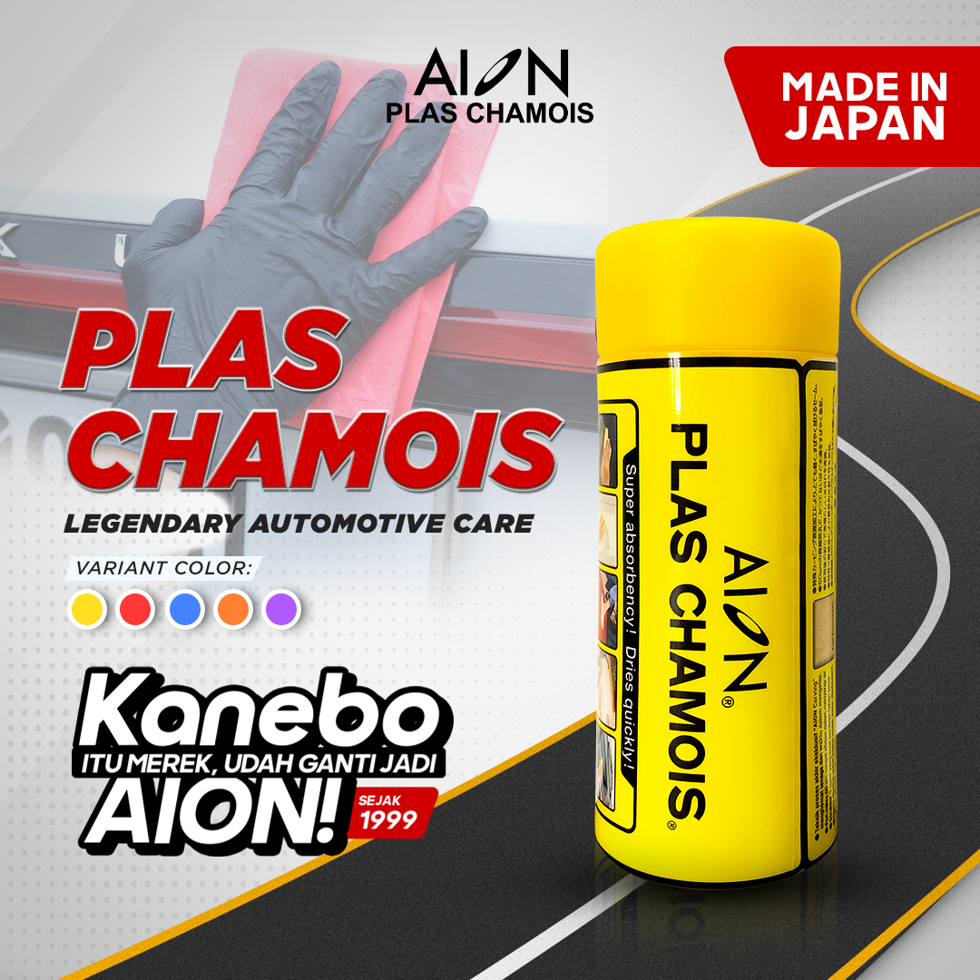 Aion Kanebo Plas Chamois Car / Motorcycle Duster Thick High Absorption 100% Original Made in Japan - Yellow Harga 75,680 rupiah*Gratis Ongkir
