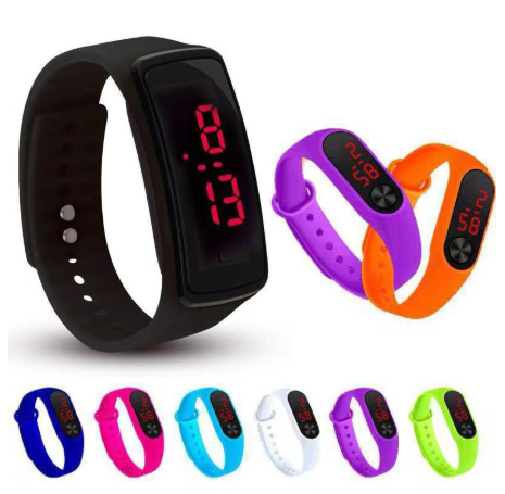 	 Lazwatch Jam Tangan Led Sport Geneva Pria Wanita 	