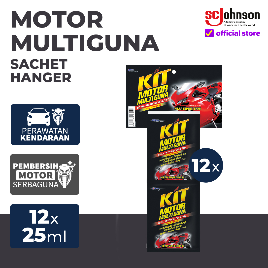 KIT Motor Multiguna Sachet Hanger 25 ml Harga 23,840 rupiah*Gratis Ongkir