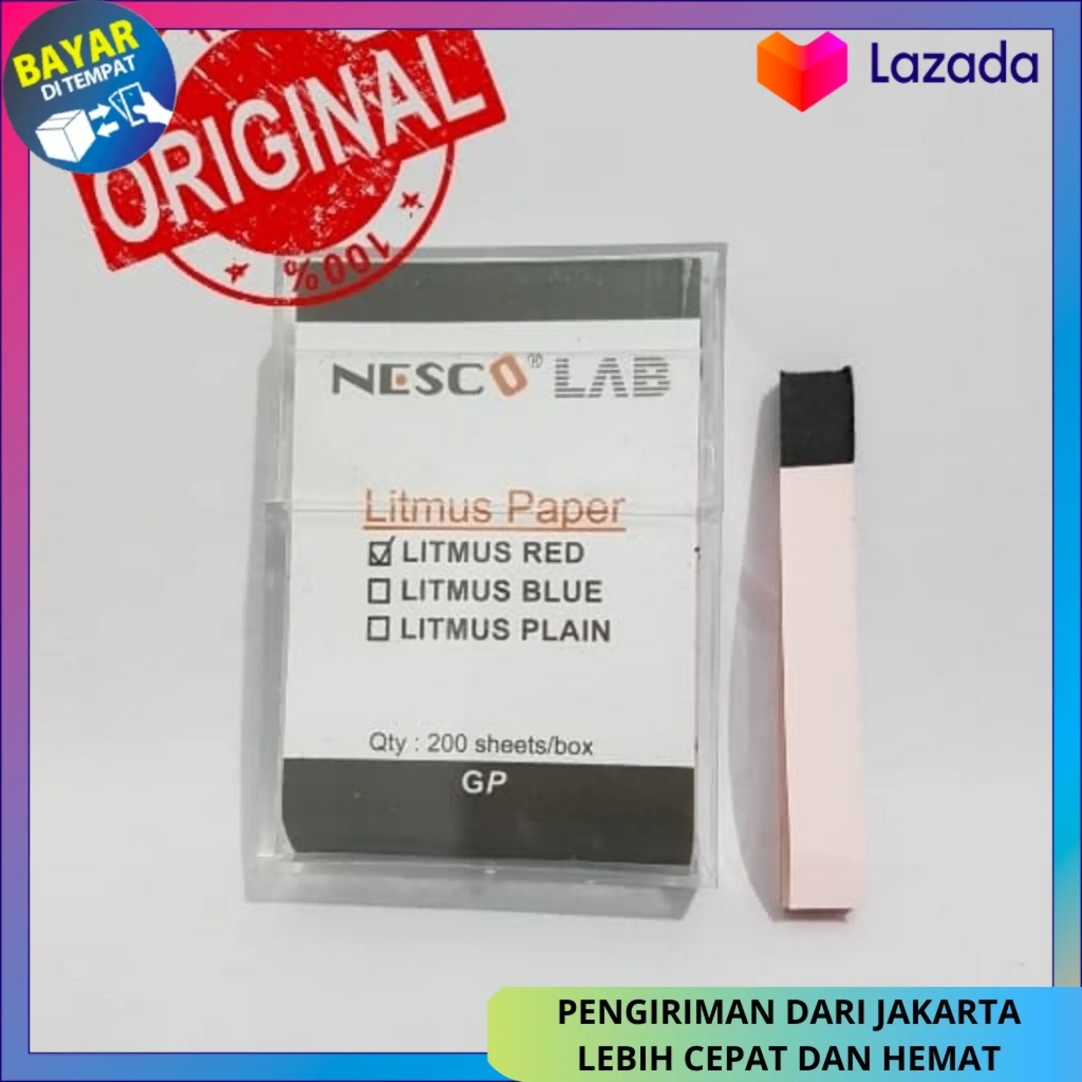 Super Sale Kertas Lakmus Litmus Paper Nesco Merah 1 Kotak Isi 200 Lembar Lazada Indonesia