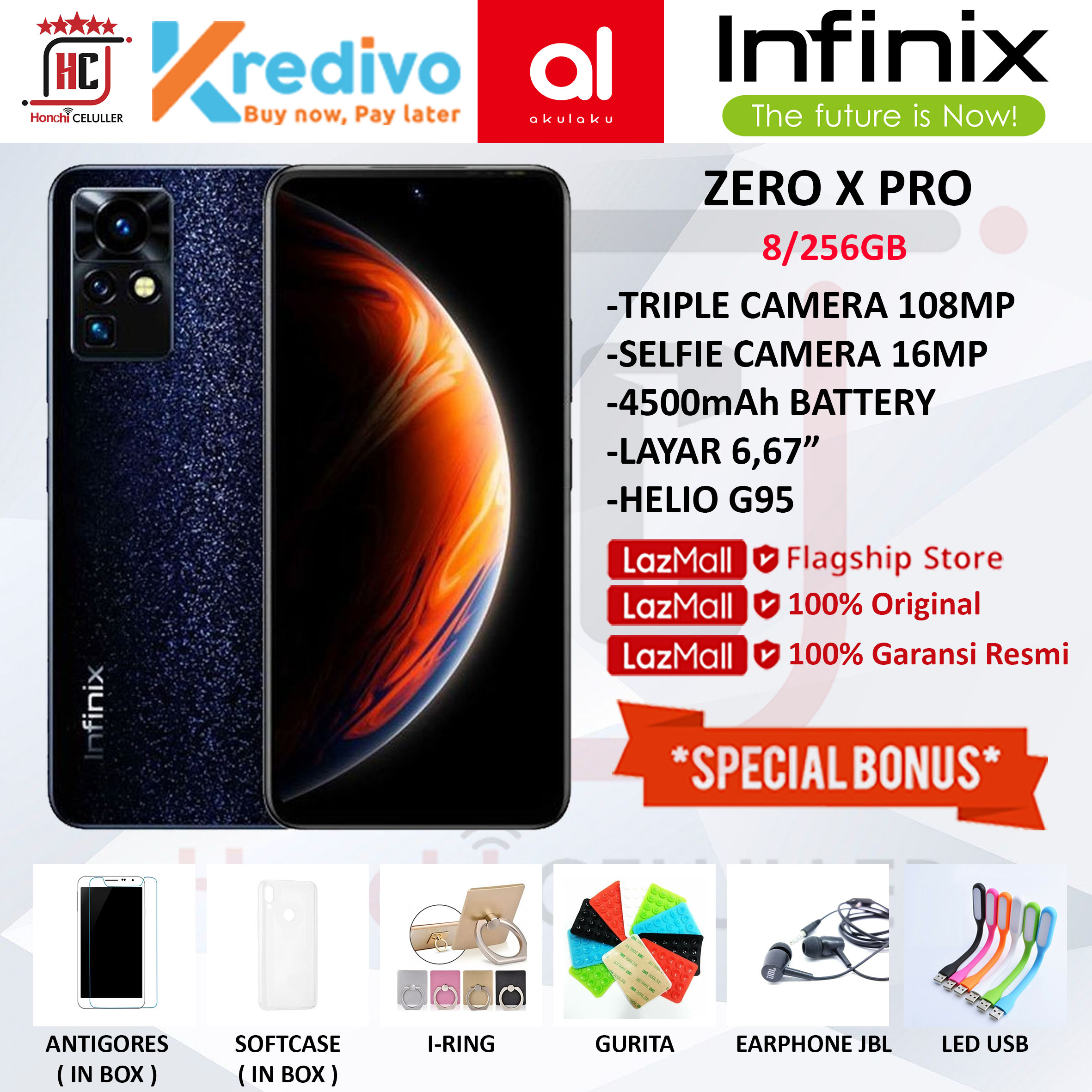 INFINIX ZERO X PRO 8/256 GB GARANSI RESMI INFINIX INDONESIA Harga 3,299,000 rupiah*Gratis Ongkir