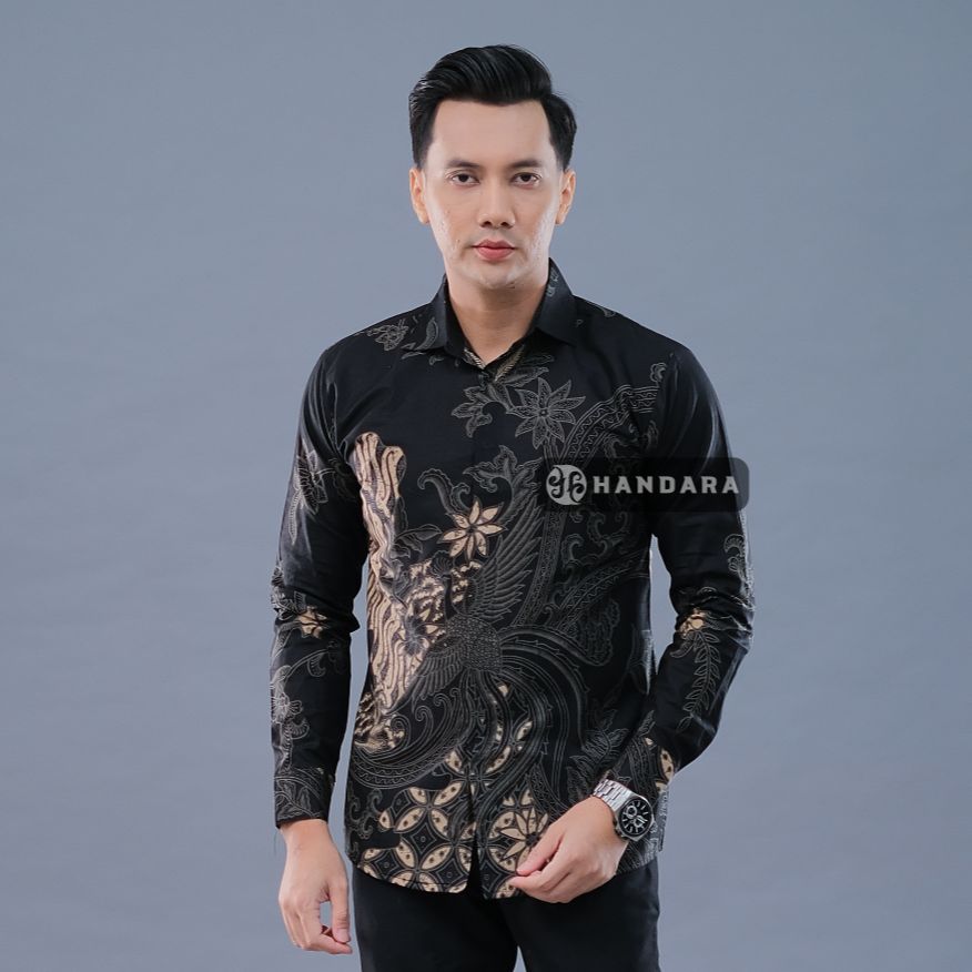 Batik Handara - Peksi Seling Hitam Kemeja Pria Furing Erro Harga 219,900 rupiah*Gratis Ongkir