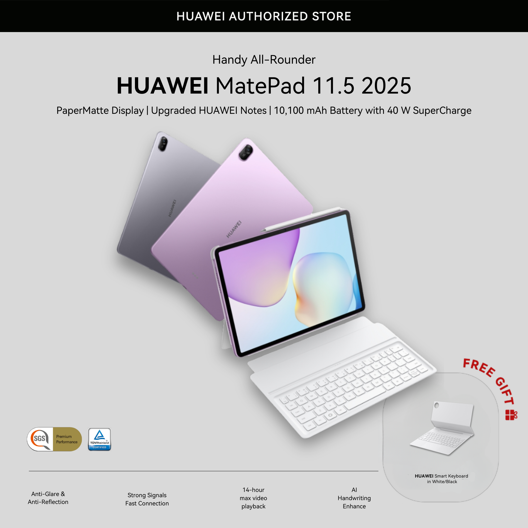 Huawei Matepad 11.5-Inch 2025 Tablet | Wps Office 2.0 Exclusive Pc Level | Papermatte Screen | 10,100 Mah 40W Huawei Supercharge Harga 5,999,000 rupiah*Gratis Ongkir