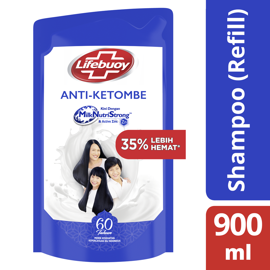 Lazada Indonesia - Lifebuoy Shampo Anti Ketombe Anti Dandruff Dgn Milknutristrong & Active Zinc 900 Ml