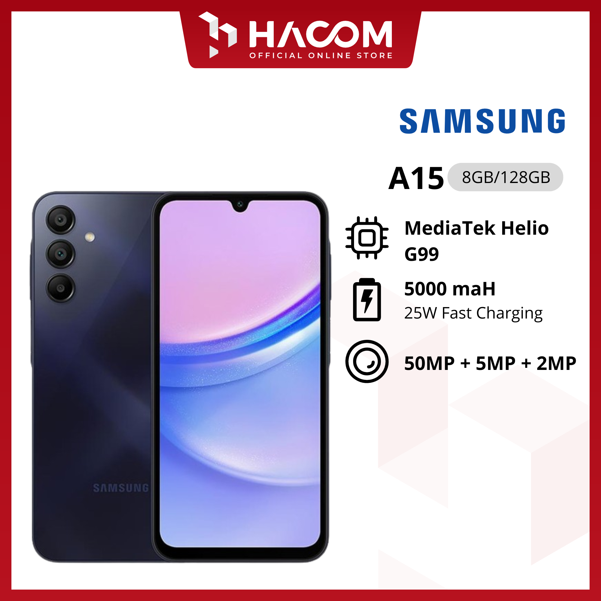 FREE ADAPTER ORIGINAL Samsung Galaxy A15 LTE 8/128GB GARANSI RESMI Harga 2,699,000 rupiah*Gratis Ongkir