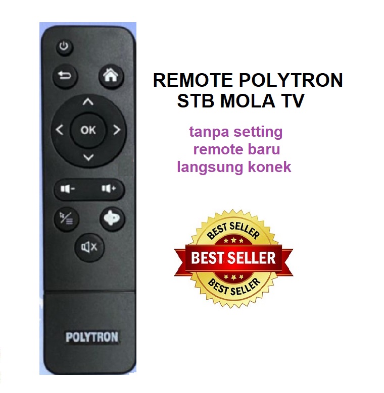 TANPA SETTING- REMOT REMOTE STB POLYTRON ANDROID MOLA TV PDB-M11