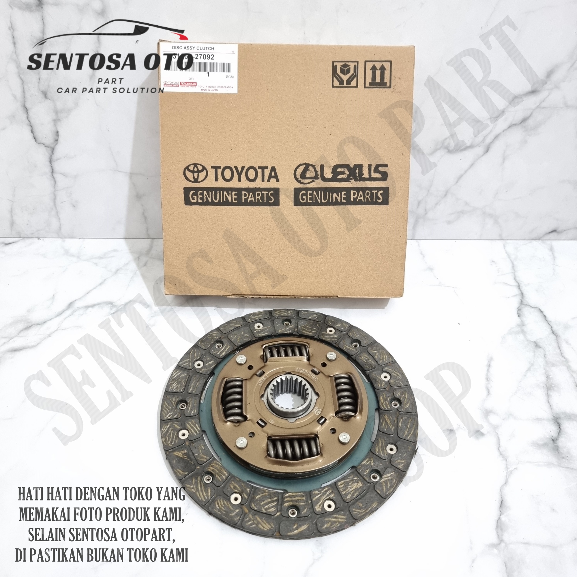 Kampas Kopling Clucth Disc Kijang 5K Grand Kijang 5K P/N 31250-27092 Harga 185,000 rupiah*Gratis Ongkir