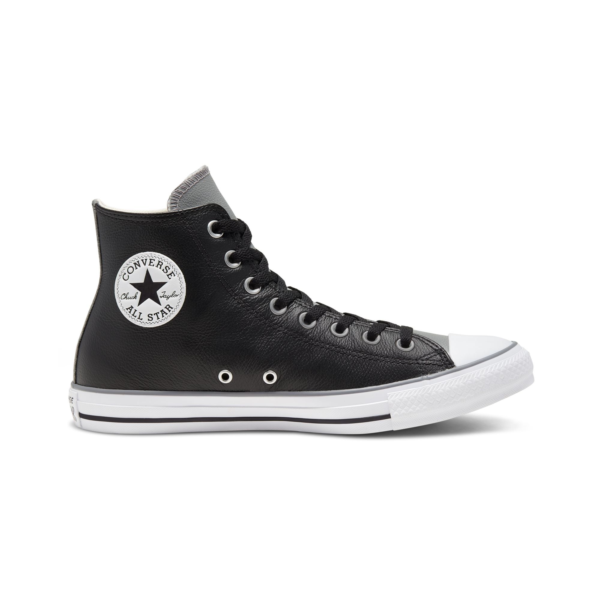 converse hi black leather