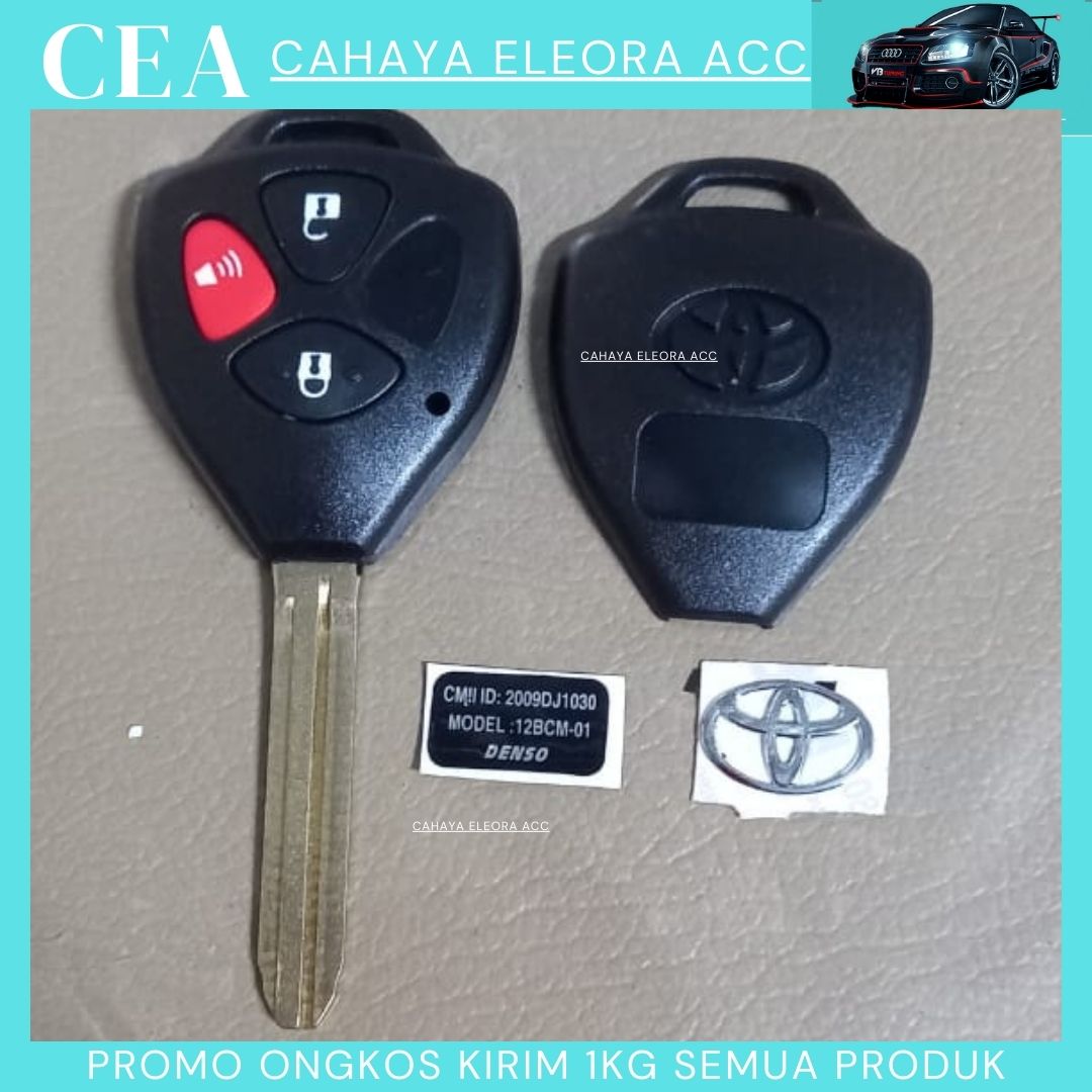Casing Kunci Remote 3 Tombol Mobil Toyota - CANGKANG Casing Kunci Remote 3 Tombol Mobil Toyota Harga 38,500 rupiah*Gratis Ongkir